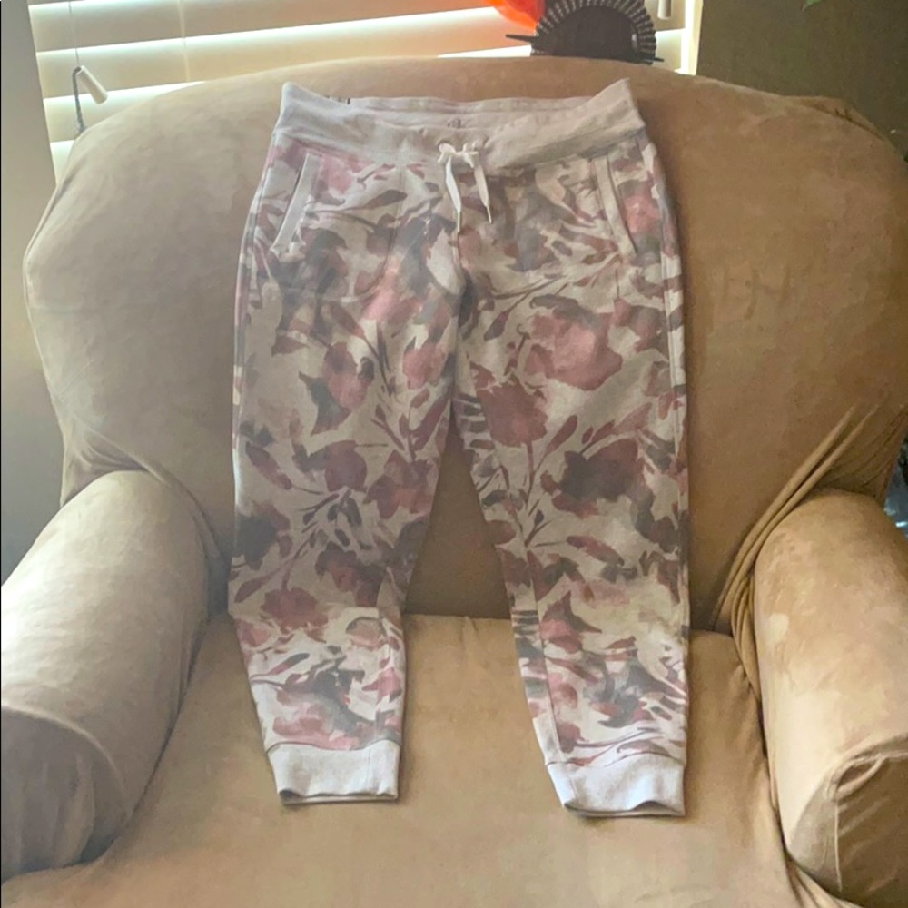 Calvin Klein pink/grey joggers.